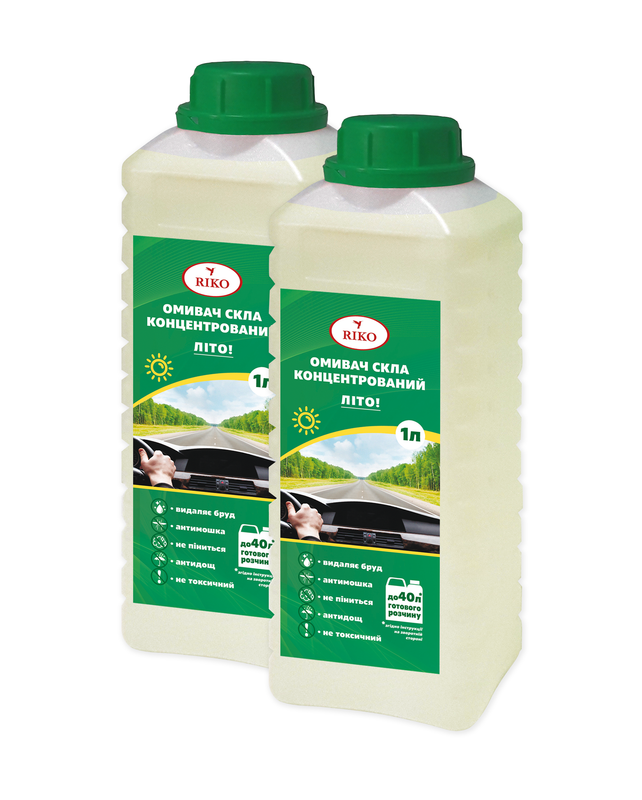 Рідина для склоомивоча RIKO,літо, 0 °С, 1л